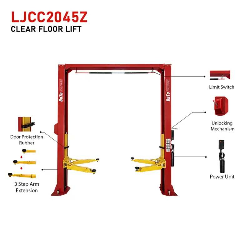 DATO LJCC2045Z Clear Floor Two Post Lift UAE - Image 4